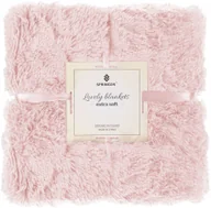 Narzuty - Narzuta na łóżko, pled 160x200 cm dwustronny koc na kanapę pudrowy róż 5907719410043 - miniaturka - grafika 1