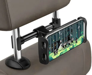 Alogy Uchwyt samochodowy na zagłówek Alogy do tabletu telefonu Czarny 10977X1 - Uchwyty samochodowe do telefonów - miniaturka - grafika 2