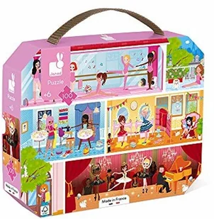 Janod Dzieci Puzzle Dance Academy 100 sztuk gry edukacyjne umiejętności motoryczne i koncentracja etui z uchwytem wykonane we Francji i certyfikowane przez FSC-zielone atramenty od 6 lat, J02616 J02616 - Puzzle - miniaturka - grafika 13