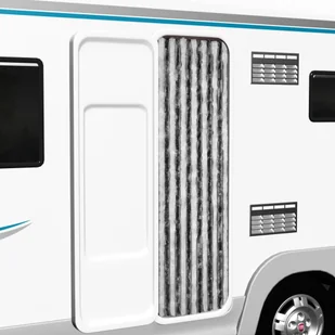 VidaXL Zasłona przeciwko owadom, szarość i biel, 56x185 cm, szenil 284271 VidaXL - Moskitiery - miniaturka - grafika 5