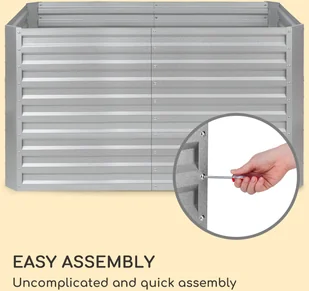 Blumfeldt High Grow Straight, podniesiona grządka, 200x90x100cm, 1800l, stal GDMB4-High-200*90-SI - Donice Blumfeldt High Grow Straight, podniesiona grządka, 200x90x100cm, 1800l, stal GDMB4-High-200*90-SI - Donice - miniaturka - grafika 7