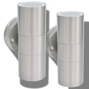 vidaXL Lampy ścienne zewnętrzne 2 szt., stal nierdzewna, góra i dół - Lampy ścienne - miniaturka - grafika 4