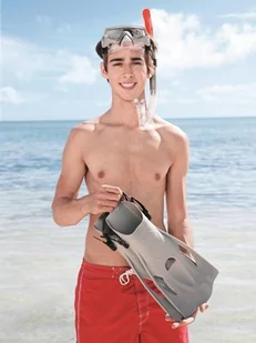 Bestway Zestaw Do Nurkowania Szary Maska, Płetwy, Rurka 25020 6942138914849a - Sprzęt do nurkowania - miniaturka - grafika 2