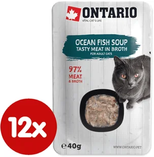 Ontario mokra karma dla kota Cat Soup Ocean Fish with vegetables 12x40 g - Mokra karma dla kotów Ontario mokra karma dla kota Cat Soup Ocean Fish with vegetables 12x40 g - Mokra karma dla kotów - miniaturka - grafika 1