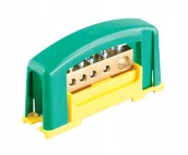 Bezpieczniki elektryczne - Zacisk ochornny 1x25mm 4x10mm żółto-ziel E.4125P - miniaturka - grafika 1