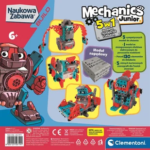 CLEMENTONI Laboratorium Mechaniki Junior Robot 50719 50719 - Zabawki konstrukcyjne - miniaturka - grafika 6