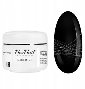 Neonail Spider Gel Silver 5 ml NOWOŚĆ! 7237 - Ozdoby do paznokci - miniaturka - grafika 4
