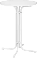 Wyposażenie lokali gastronomicznych - Royal Catering Stolik barowy - biały - składany - 80 cm - 110 cm CATERING 10011471 RC-BIS80FW - miniaturka - grafika 1
