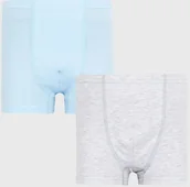 Majtki dla dzieci - GARNA MAMA sp. z o.o. 2 PACK niebiesko-szarych chłopięcych bokserek Basic - miniaturka - grafika 1