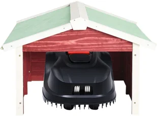 vidaXL Lumarko Garaż dla kosiarki robotycznej, 72x87x50, czerwono-biały, jodła 170881 - Pozostałe narzędzia ogrodowe - miniaturka - grafika 3