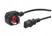 Kable komputerowe i do monitorów - Maclean Kabel Zasilający 3PIN 3m Wtyk Gb 220V-250V - miniaturka - grafika 1