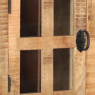 vidaXL Regał na kółkach, 38x30x143 cm, surowe drewno mango - Regały - miniaturka - grafika 2