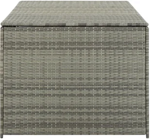 vidaXL Skrzynia ogrodowa z polirattanu, 180 x 90 x 75 cm, szara vidaXL - Pozostałe meble ogrodowe - miniaturka - grafika 7