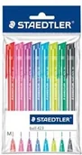 Długopisy - Staedtler Długopis trójkątny z przyciskiem ball 423M 8 kol 198539 - miniaturka - grafika 1