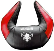 Gadżety dla graczy - DIABLOCHAIRS Poduszka zagłówek Diablo Chairs X-Horn ze spersonalizowanym haftem czarno-czerwona - miniaturka - grafika 1