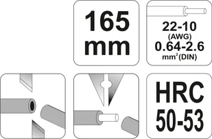 YATO szczypce do ściągania izolacji 165mm YT-2294 - Kombinerki i obcęgi - miniaturka - grafika 3