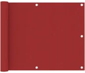 Parawany - vidaXL Parawan balkonowy, czerwony, 75x400 cm, tkanina Oxford vidaXL - miniaturka - grafika 1