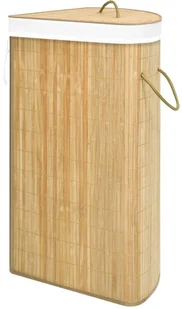 vidaXL Bambusowy kosz na pranie, narożny, 60 L vidaXL - Kosze na bieliznę - miniaturka - grafika 4