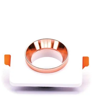 v-tac Oprawa Oczko V-TAC GIPS BETON GU10 Kwadrat Wpuszczany Biały/Różowe Złoto VT-862 - Oprawy, klosze i abażury - miniaturka - grafika 5