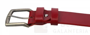 BACHOWSKI (PL) Pasek Skórzany BACHOWSKI (PL) CZERWONY Gładki Skóra Licowa EXTRA 40 mm - Paski - miniaturka - grafika 2