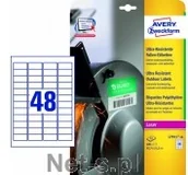 Etykiety do drukarek - Avery Zweckform zweckform Etykiety Ultra Resistant 45,7 x 21,2mm do drukarki 480 sztuk (L7911-10) - miniaturka - grafika 1