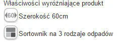 Franke Sortownik odpadów SORTER GARBO 60-3 121.0200.680 - Kosze na śmieci - miniaturka - grafika 7