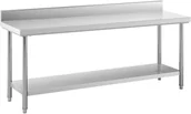 Stoły gastronomiczne - Royal Catering Stół roboczy - stal nierdzewna - 200 x 60 cm - 160 kg - rant - Catering - RCWT-200X60EB RCWT-200X60EB - miniaturka - grafika 1