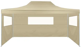 vidaXL Profesjonalny, składany namiot imprezowy, 3 ściany, 3x4 m, stal - Pawilony ogrodowe - miniaturka - grafika 3