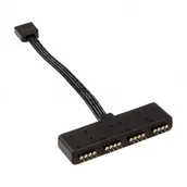 Elementy oświetleniowe do komputerów - Akasa Rozdzielacz RGB LED 4-pin 10cm AK-CBLD02-10BK MOLE-050 - miniaturka - grafika 1