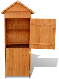 Szafa ogrodowa, brązowa, 79 x 49 x 190 cm - Skrzynie ogrodowe - miniaturka - grafika 4