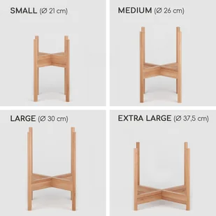 Blumfeldt Zeist stojak na kwiaty, kwietnik, 2 wysokości, dowolne łączenie, montaż bez użycia narzędzi, naturalne drewno PS-BAMBOO-M - Donice - miniaturka - grafika 5