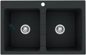 Zlewozmywaki - Pyramis Sparta 070053201 78x50 cm czarny - miniaturka - grafika 1