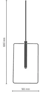 Amplex LAMPA wisząca FARO 0545 prostokątna OPRAWA metalowy ZWIS ramka frame złoty 0545 - Lampy sufitowe - miniaturka - grafika 2