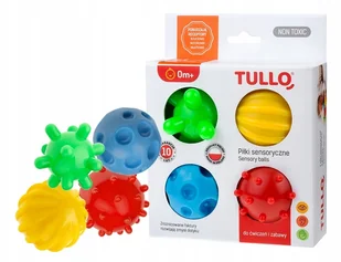 Piłki Sensoryczne Jeżyki Faktury Zestaw 4SZT Tullo - Zabawki sensoryczne - miniaturka - grafika 12
