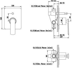 Kohlman Experience Gold zestaw prysznicowy złoty połysk QW210EGDQ25 | - Zestawy prysznicowe - miniaturka - grafika 2