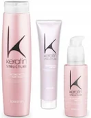 Maski do włosów - Keratin structure szampon + maska + Fluid Botox - miniaturka - grafika 1