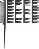 Szczotki i grzebienie do włosów - LUSSONI LUSSONI DC 500 Zestaw grzebień ze szpikulcem + 4 nakładki 0000062553 - miniaturka - grafika 1