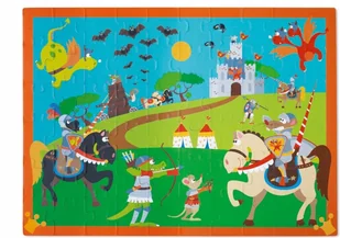 Scratch Puzzle Rycerz Rycerze w Pudełku 60 el. 4+ - Puzzle - miniaturka - grafika 4