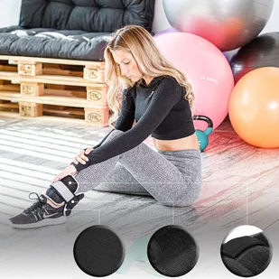 Movit REGULOWANE OBCIĄŻNIKI NEOPRENOWE 2x 2 KG NA RĘCE NOGI CIĘŻARKI OBCIĄŻENIA 20040643 - Pozostały sprzęt siłowy - miniaturka - grafika 3