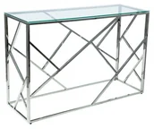 Konsole i sekretarzyki - Signal KONSOLKA ESCADA C TRANSPARENTNY/SREBRNY 120X40 - miniaturka - grafika 1