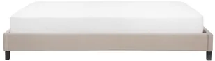 Beliani Łóżko beżowe tapicerowane ze stelażem 180 x 200 cm ROANNE - Łóżka - miniaturka - grafika 4
