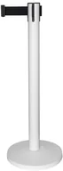 Akcesoria do reklamy - Słupek odgradzający biały z taśmą czarną 2,2m - miniaturka - grafika 1