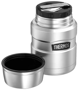 Thermos Termos na jedzenie 470 ml z łyżką metaliczny szary 173024 - Termosy - miniaturka - grafika 3