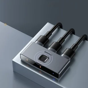 Baseus Splitter Matrix HDMI 2x HDMI 4K 30 Hz szary CAHUB-BC0G CAHUB-BC0G - Rozgałęźniki - miniaturka - grafika 11