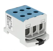 Kostki, złączki, wtyczki - Geberit MOREK szynowa 1,5-50mm2 nieb. 6otwor AL/CU 1000V TH35 1P MAA3050B10 Morek 4290 MAA3050B10 - miniaturka - grafika 1