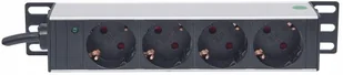 Intellinet Listwa zasilająca Steckdosenleiste Manhattan 4fach 1.8m Anschlussk schw 714020 - Akcesoria do szaf serwerowych - miniaturka - grafika 3