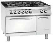 Piece, kotły  i płyty grzejne gastronomiczne - Bartscher 6-PALNIKOWA KUCHNIA GAZOWA +PIEKARNIK GAZ. 2/1 GN 2952291 - miniaturka - grafika 1