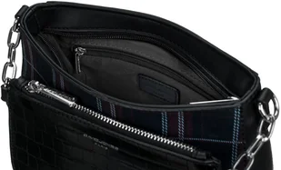 David Jones Listonoszka w kratę z saszetką croco na łańcuszku - Torebki damskie - miniaturka - grafika 6