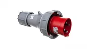 Gniazdka elektryczne - PCE Wtyczka przenośna 63A 4P 400V czerwona IP67 POWER TWIST 034-6 034-6 - miniaturka - grafika 1