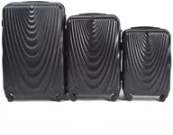 Walizki - Wings Zestaw 3 twarde walizki 304-3 KPL czarny P938 - miniaturka - grafika 1